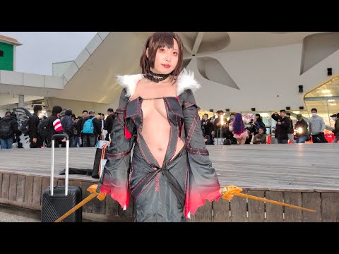 【FF42 Cosplay】深V的诱惑❤️‍🔥~凄美女剑客•虞姬 豪情登场！(游戏«Fate/Grand Order»角色/CN:杨希子)-2024.2.23-台北花博公园争艳馆户外广场